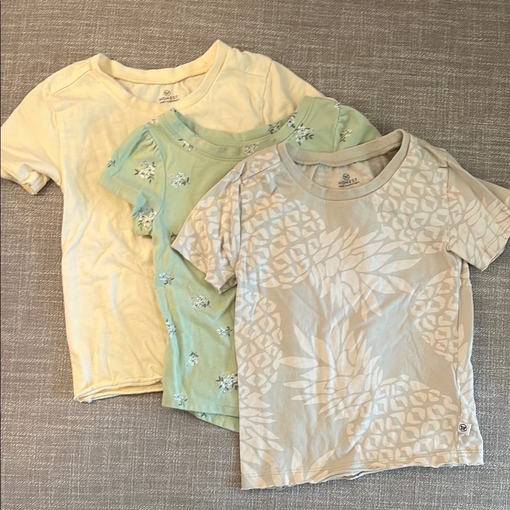 Kids' Floral and Patterned T-Shirts - Set of 3